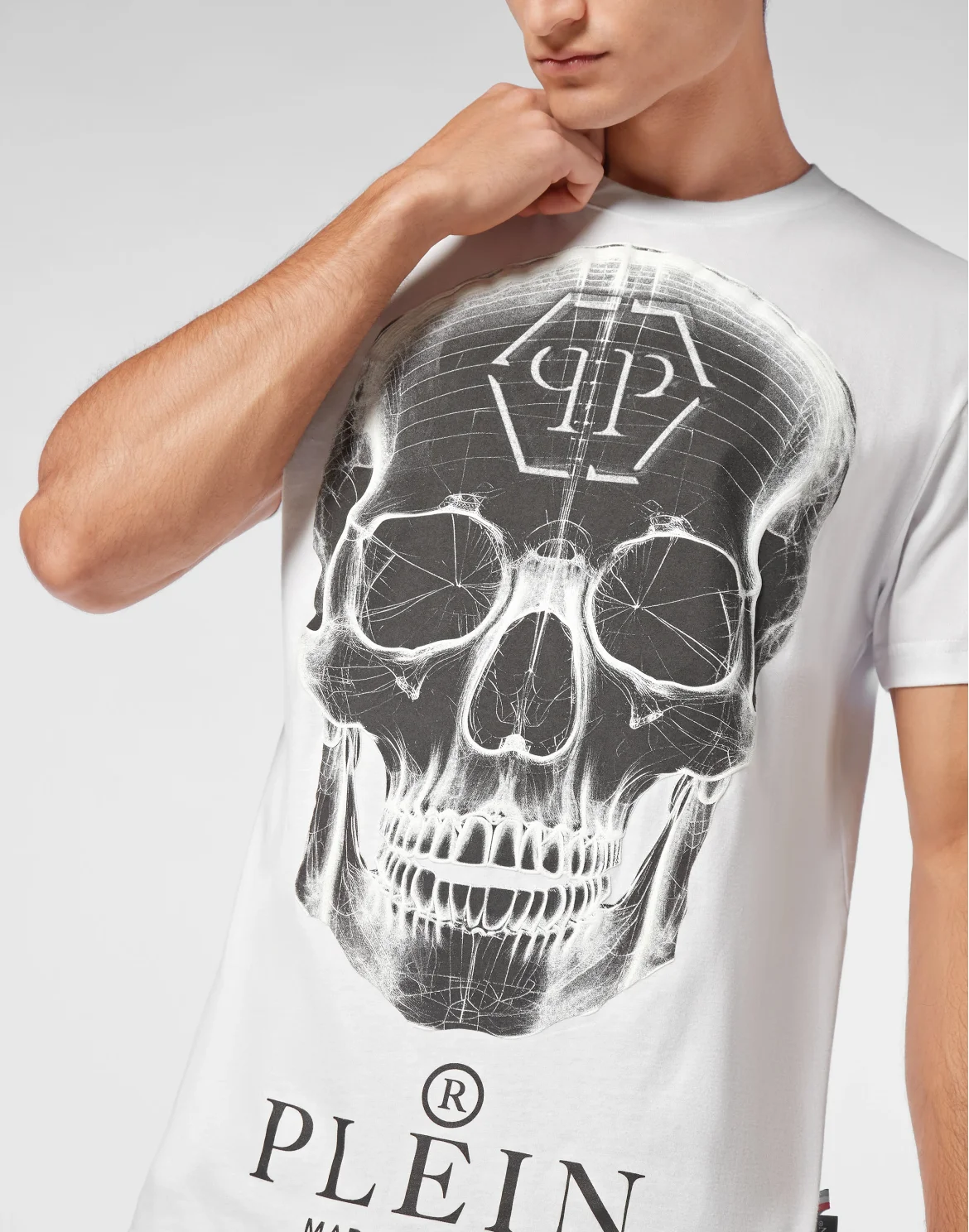 T-shirt Round Neck SS Skull, цвет: Белый