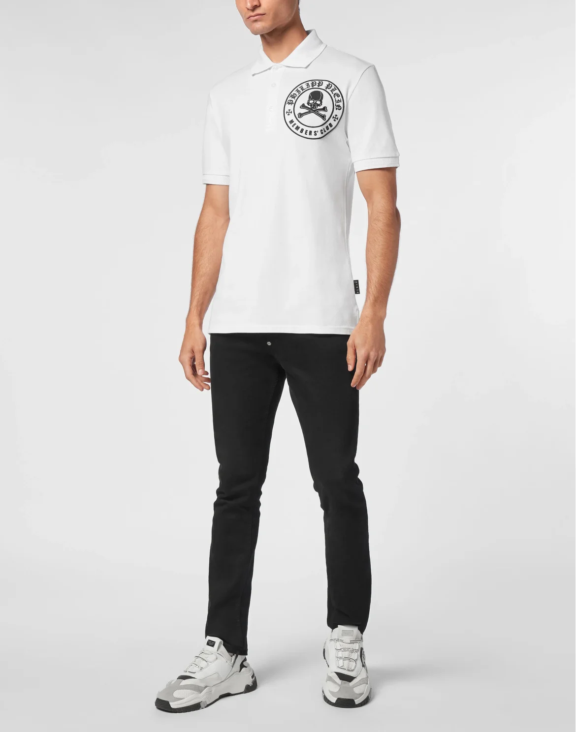Pique Polo Shirt SS Skull&Bones, цвет: Белый