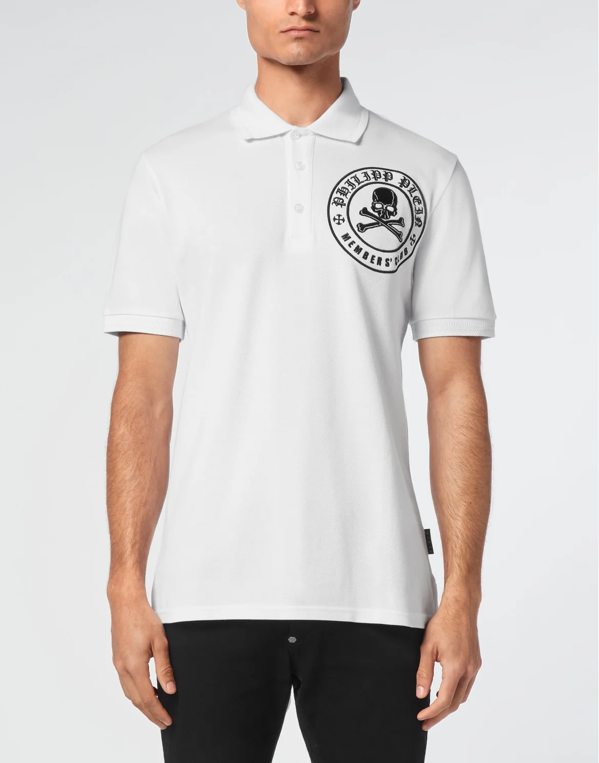 Pique Polo Shirt SS Skull&Bones, цвет: Белый