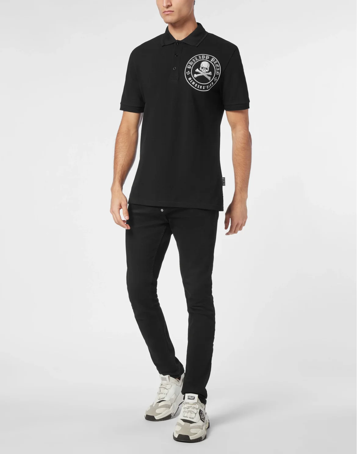 Pique Polo Shirt SS Skull&Bones, цвет: Черный