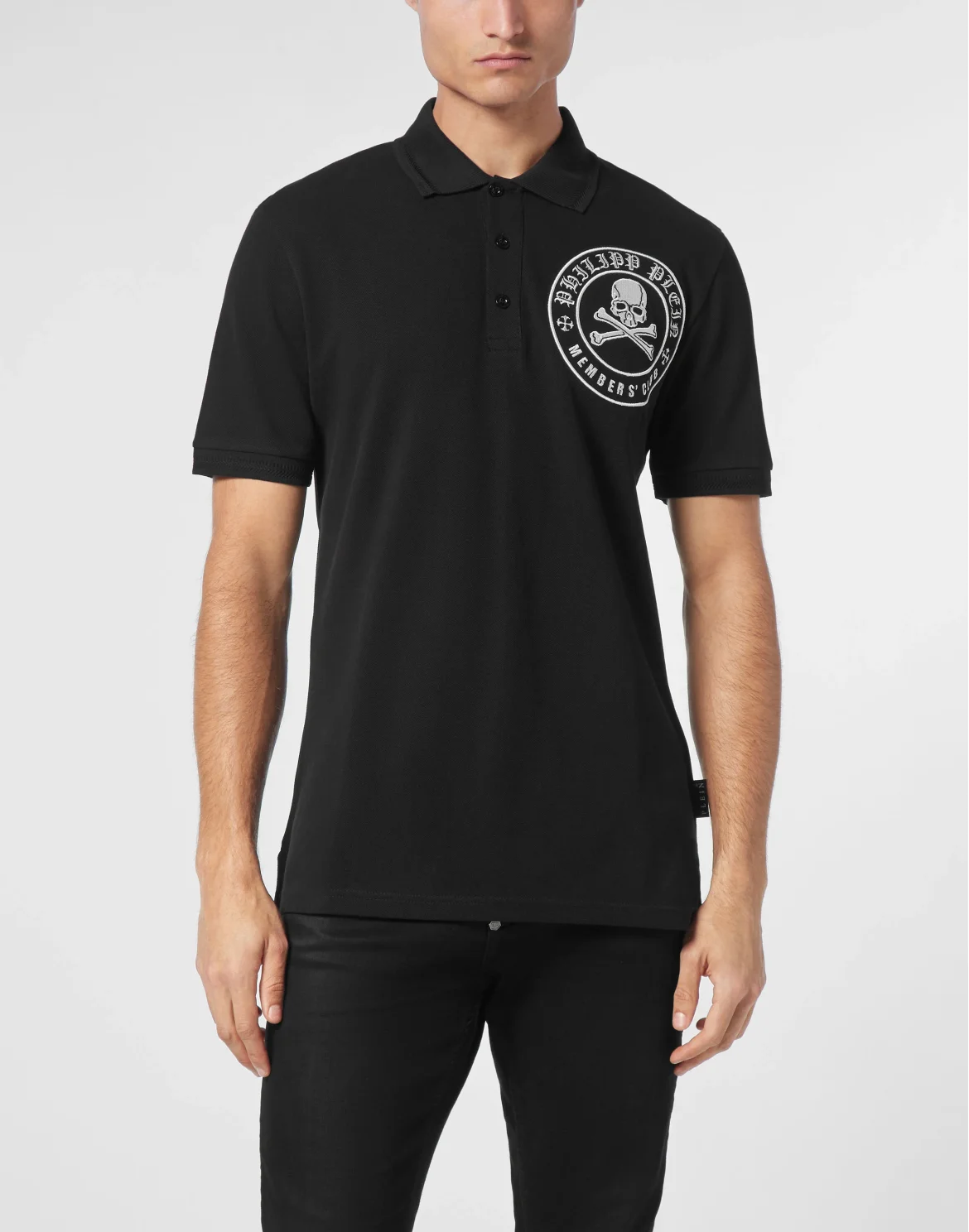Pique Polo Shirt SS Skull&Bones, цвет: Черный