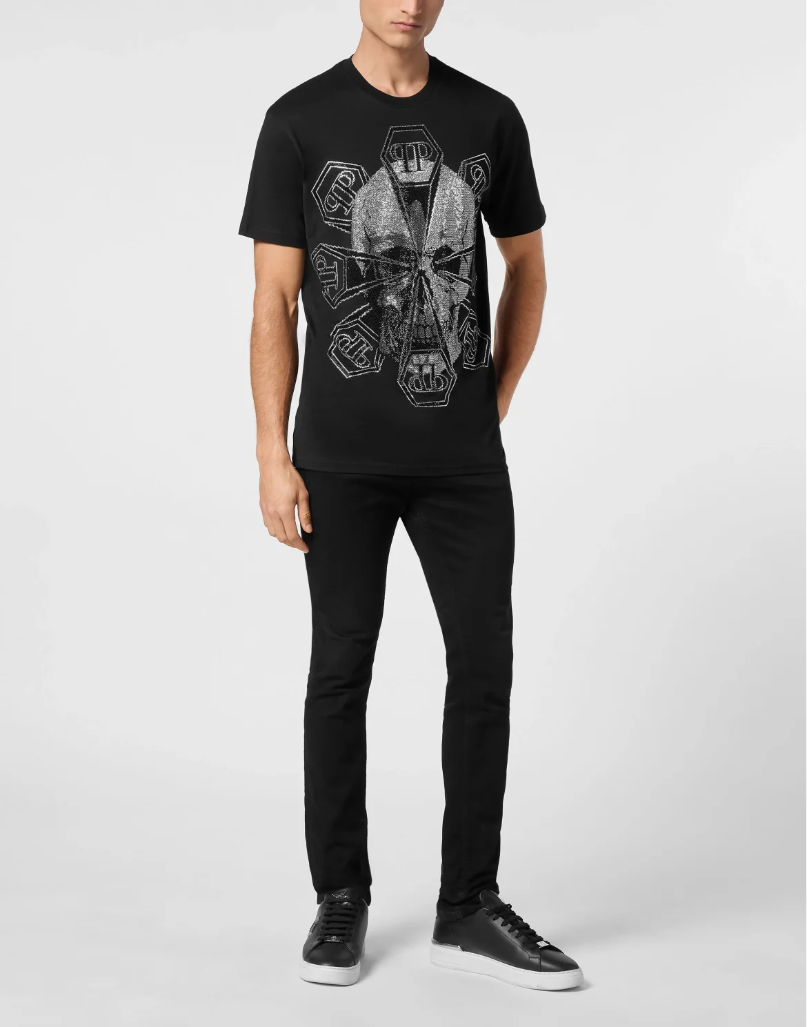 T-shirt Round Neck SS Skull, цвет: Черный