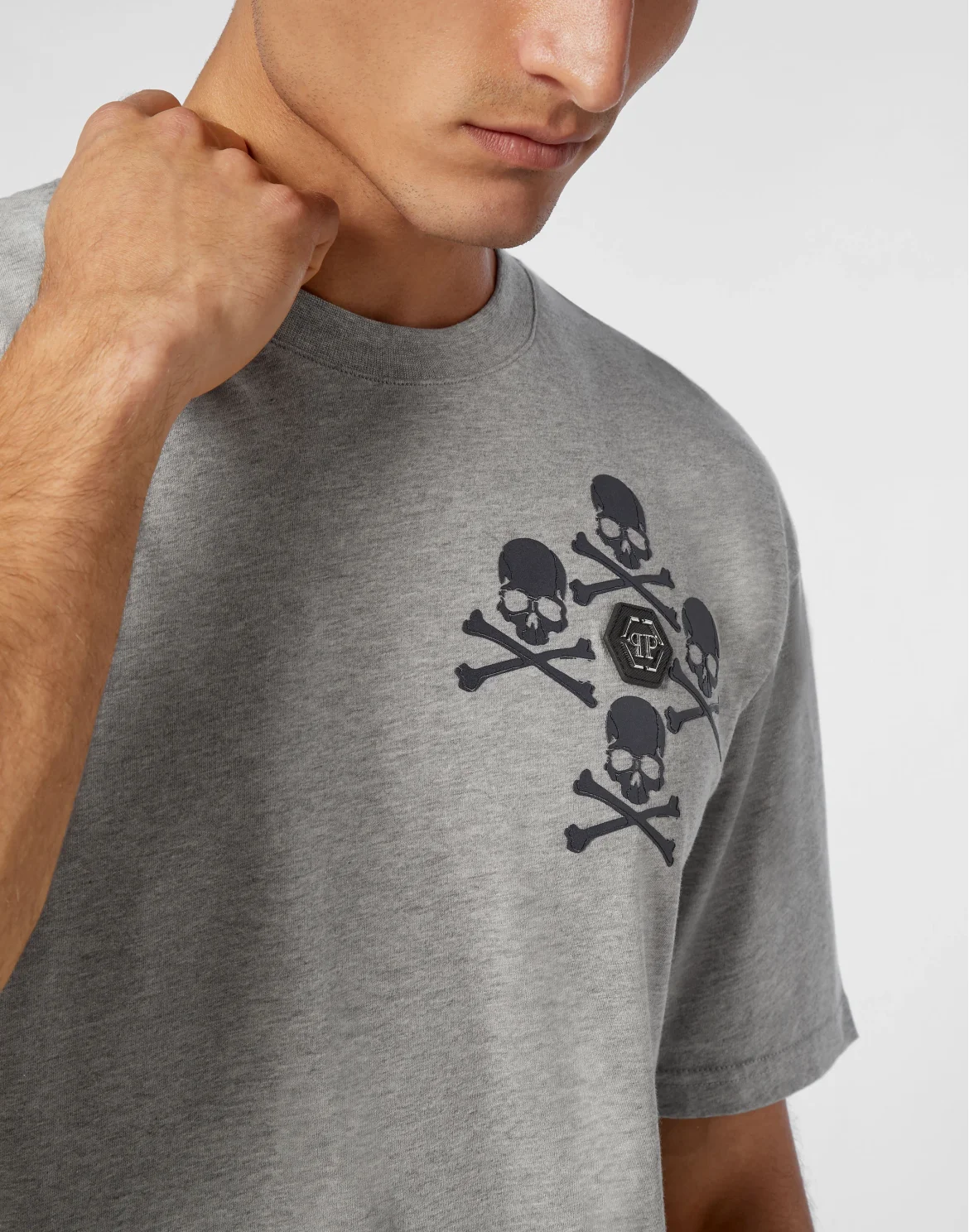 T-shirt Round Neck SS Skull&Bones, цвет: Серый