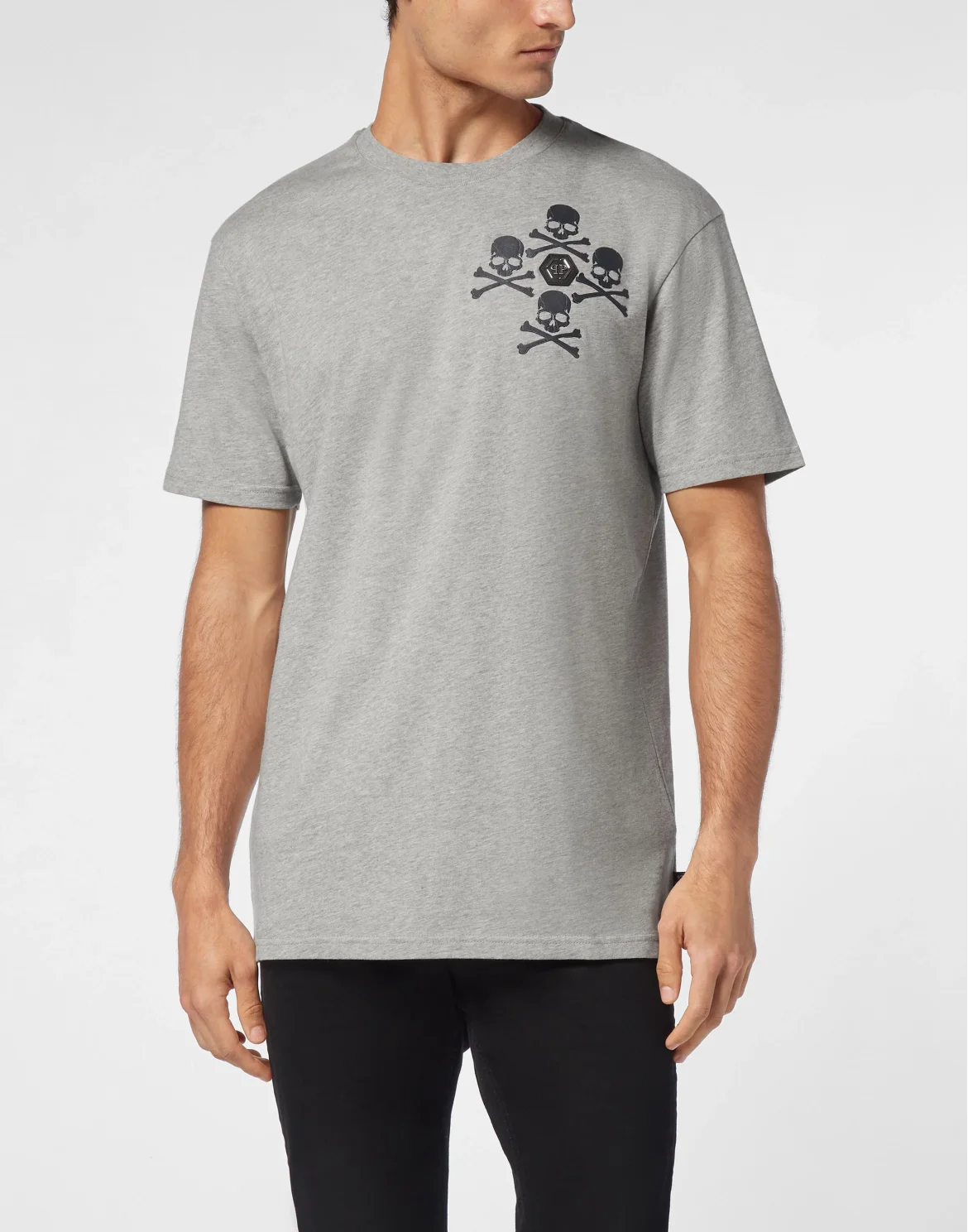 T-shirt Round Neck SS Skull&Bones, цвет: Серый