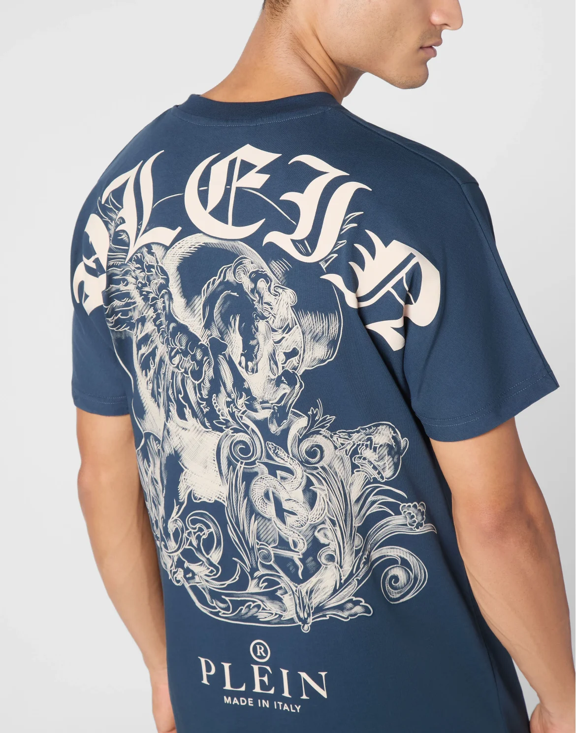 Round Neck T-Shirt, цвет: Синий