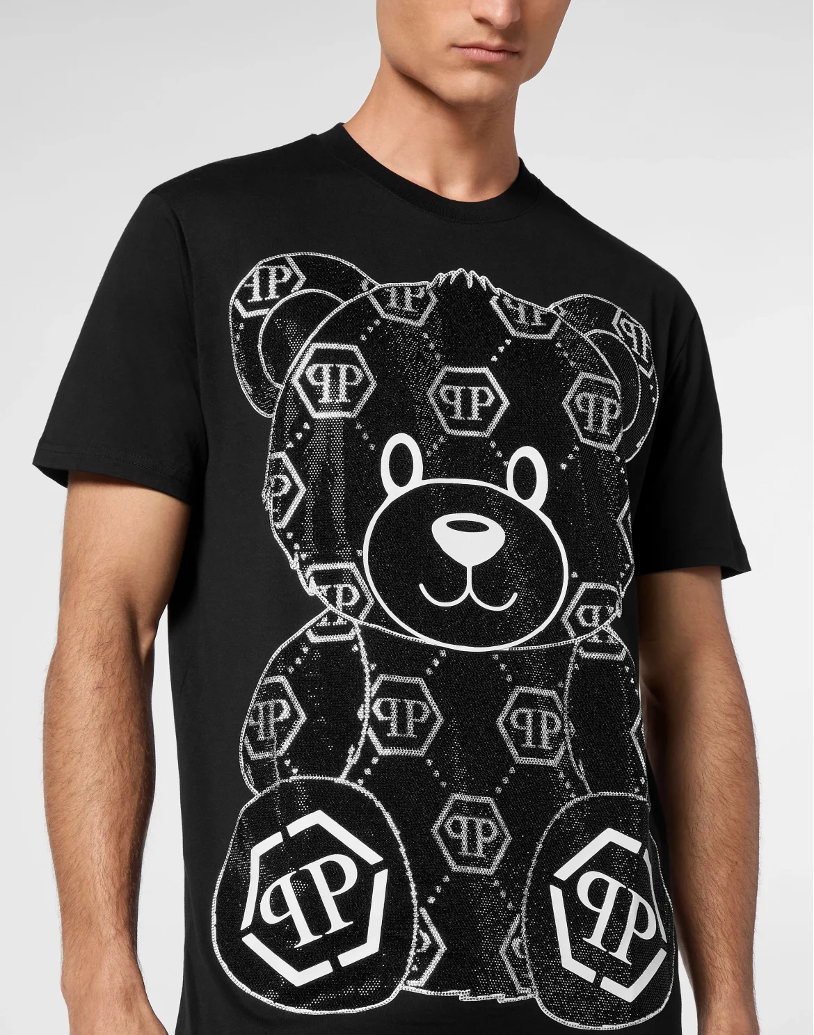T-shirt Round Neck SS Teddy Bear, цвет: Черный