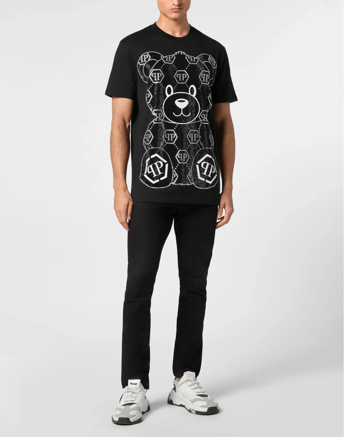T-shirt Round Neck SS Teddy Bear, цвет: Черный