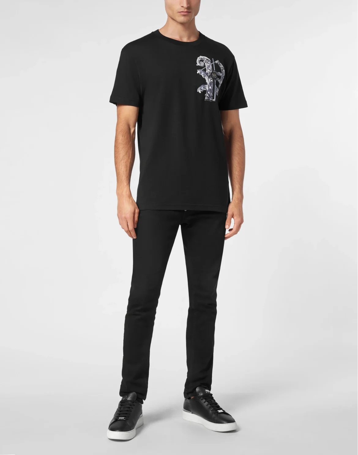 T-shirt Round Neck SS Skull, цвет: Черный