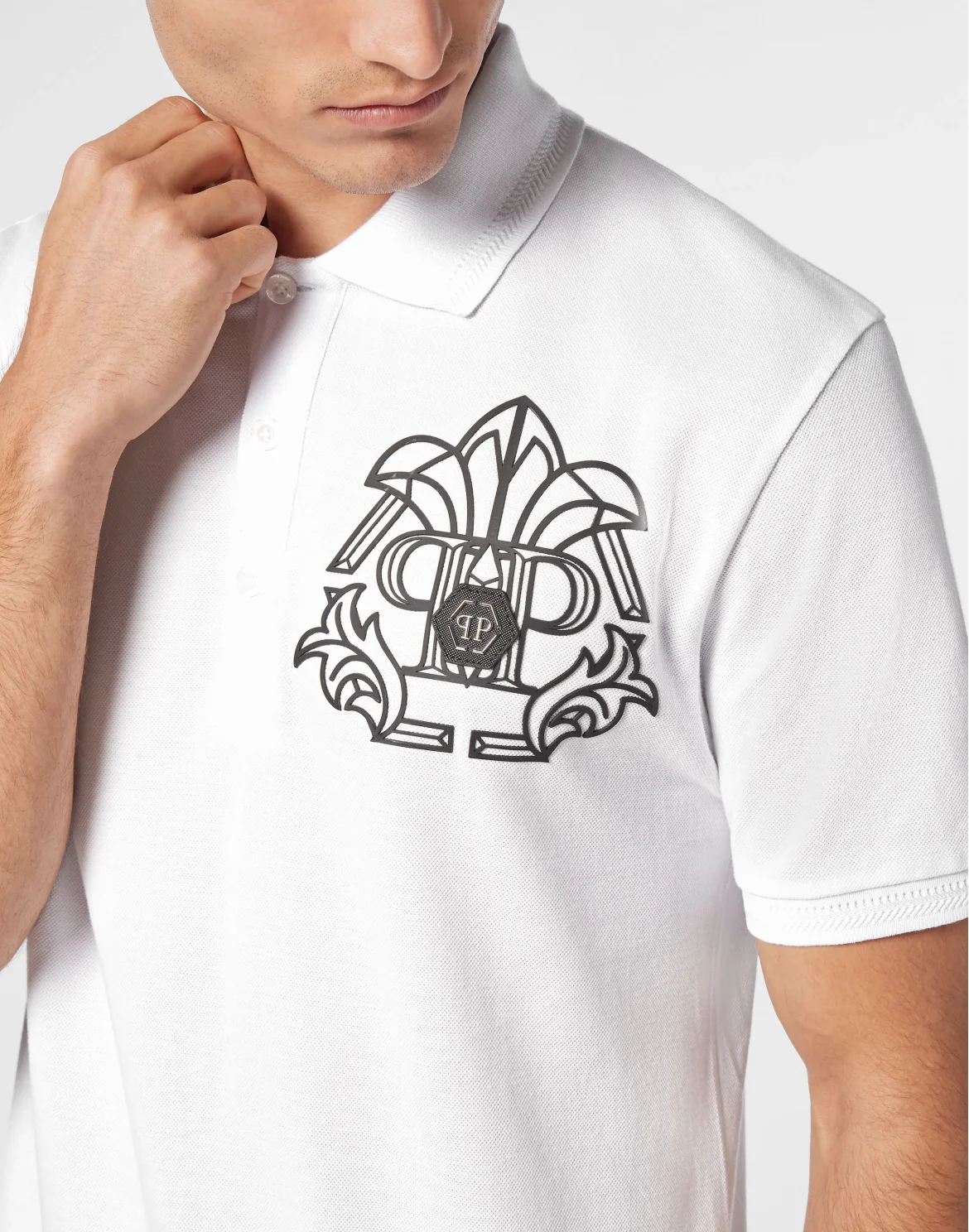 Pique Polo shirt SS Skull&Bones, цвет: Белый