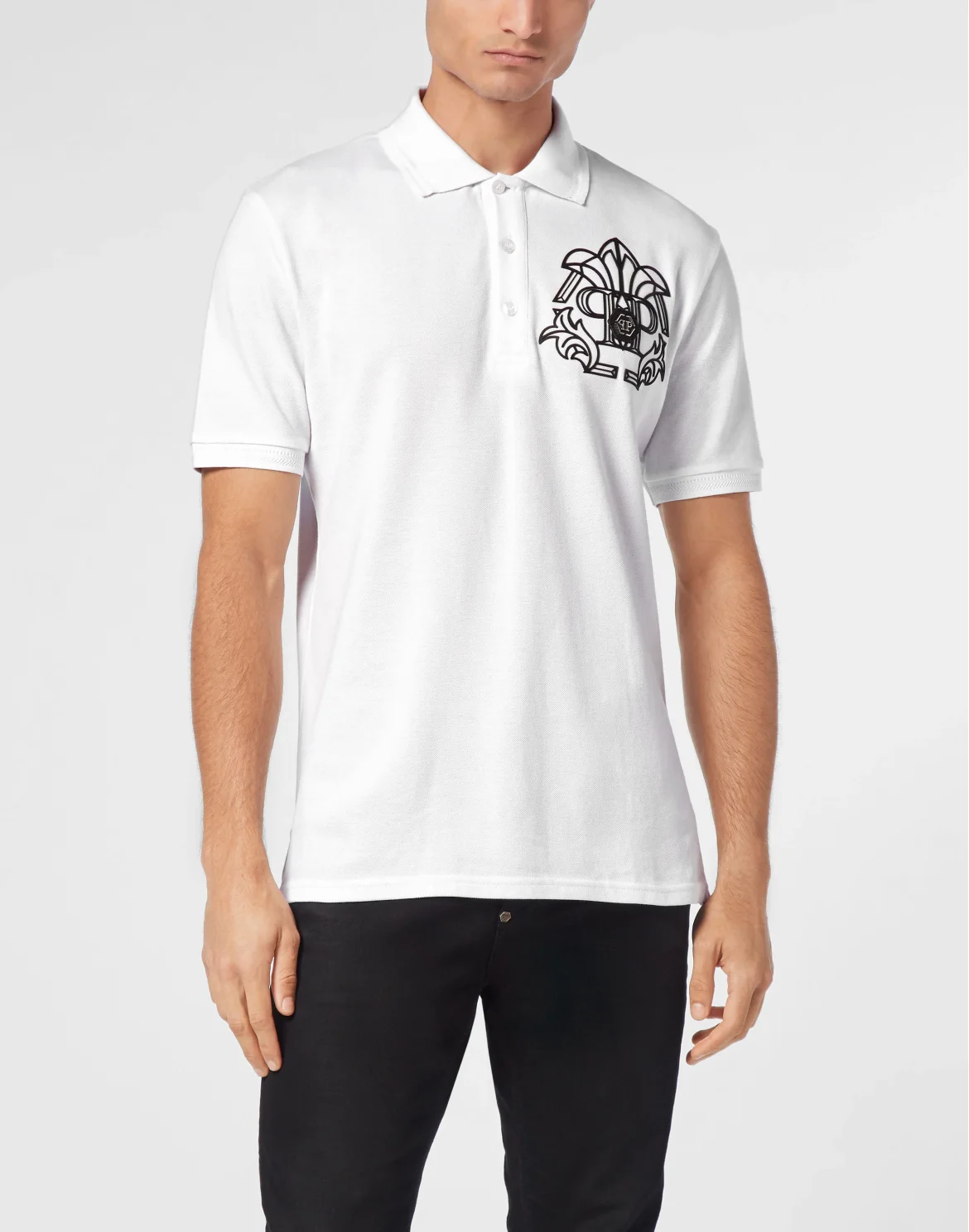 Pique Polo shirt SS Skull&Bones, цвет: Белый