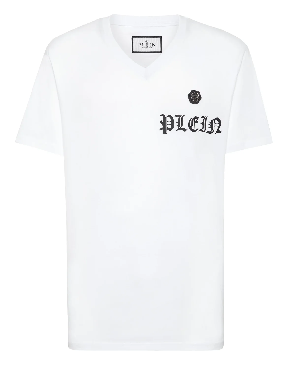 T-shirt V-Neck SS Gothic Plein, цвет: Белый