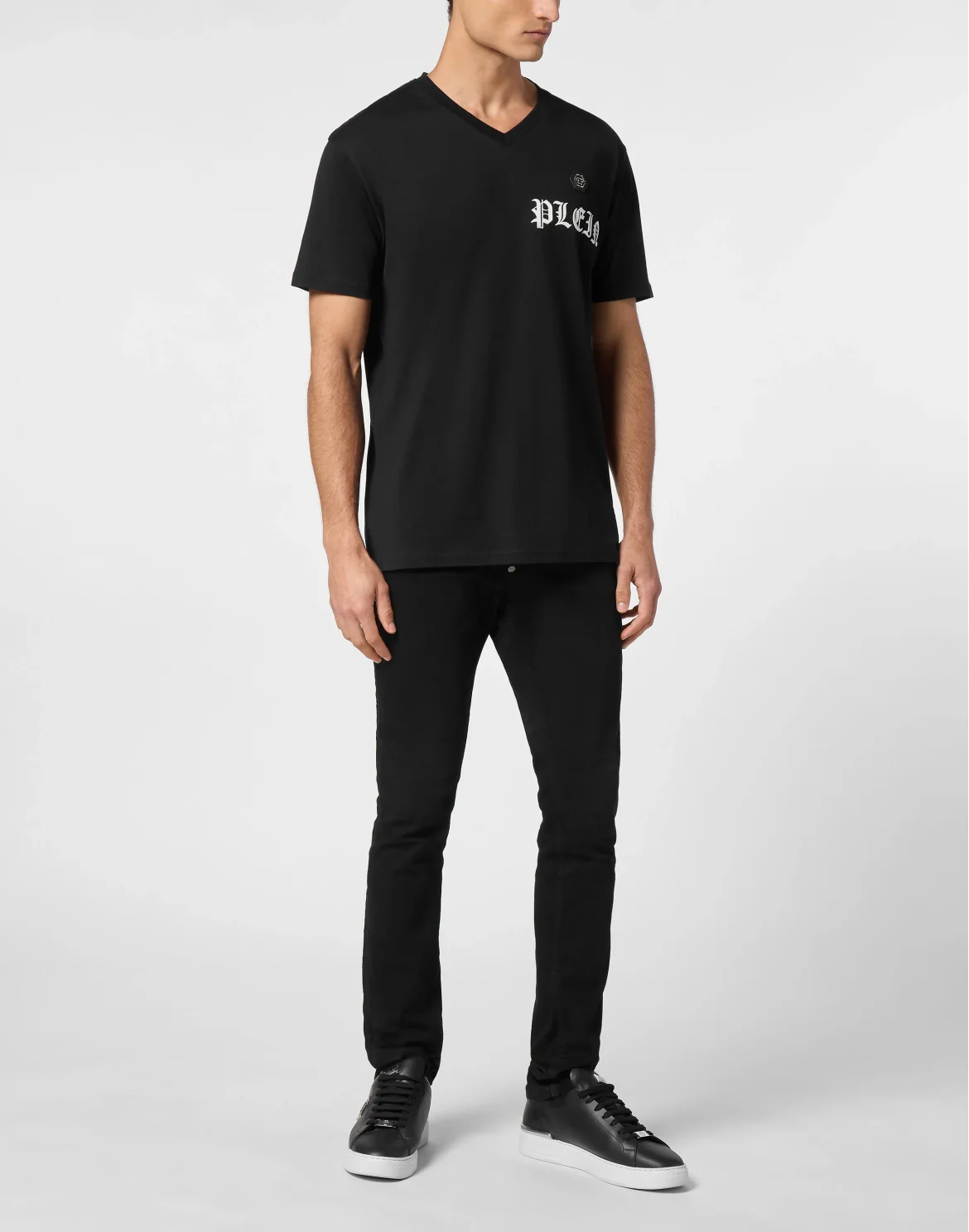 T-shirt V-Neck SS Gothic Plein, цвет: Черный