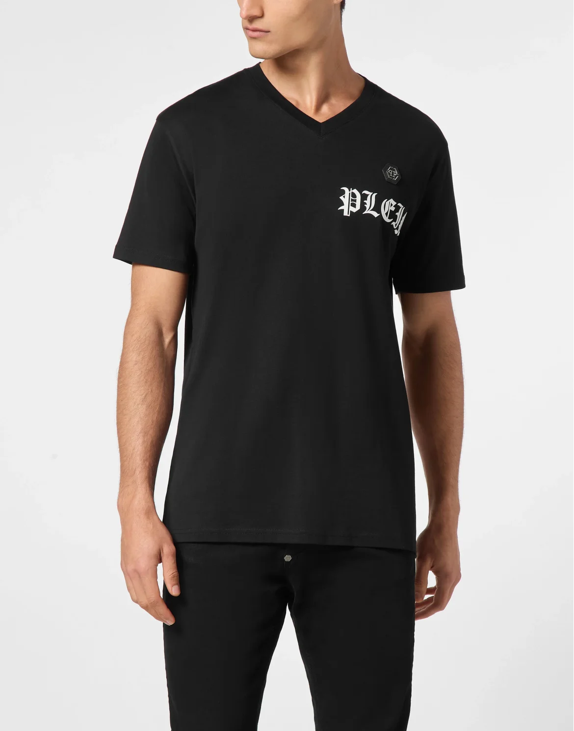 T-shirt V-Neck SS Gothic Plein, цвет: Черный