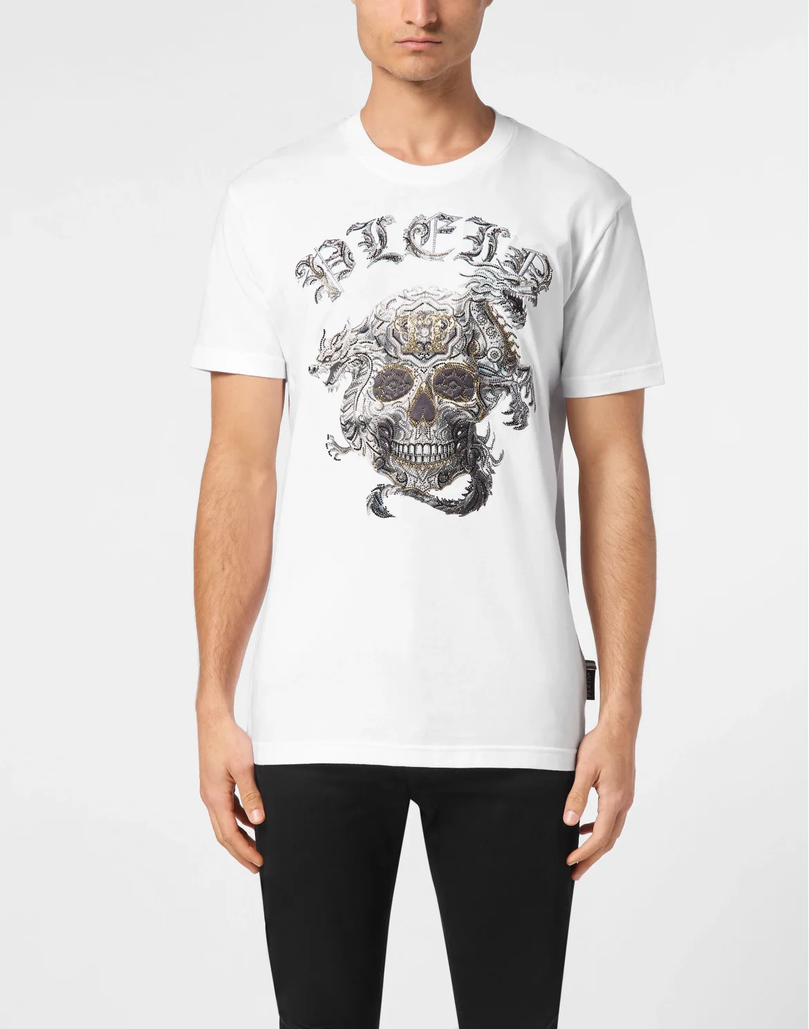 T-shirt Round Neck SS Stones Skull, цвет: Белый