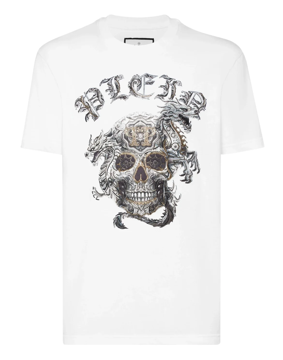 T-shirt Round Neck SS Stones Skull, цвет: Белый