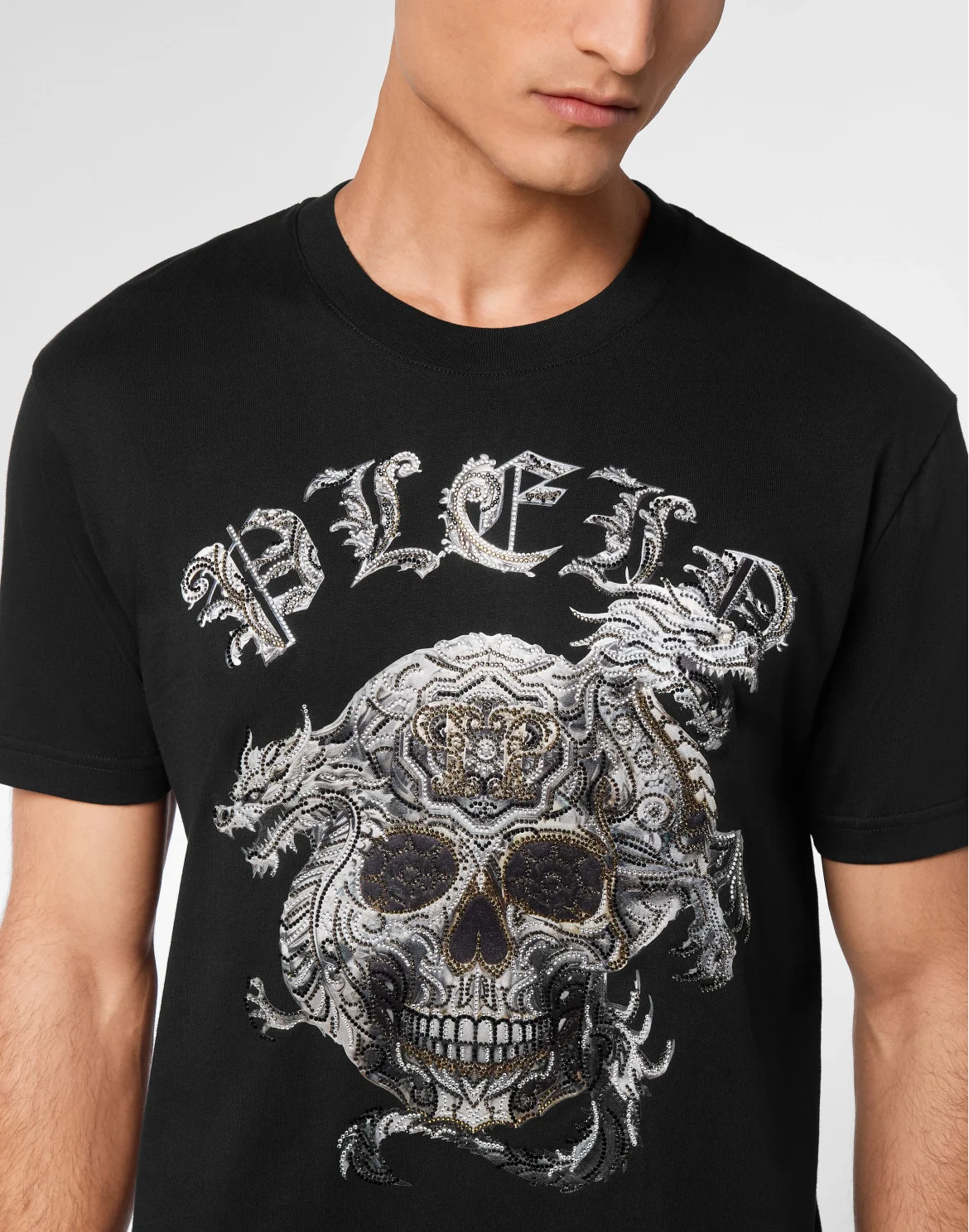 T-shirt Round Neck SS Stones Skull, цвет: Черный