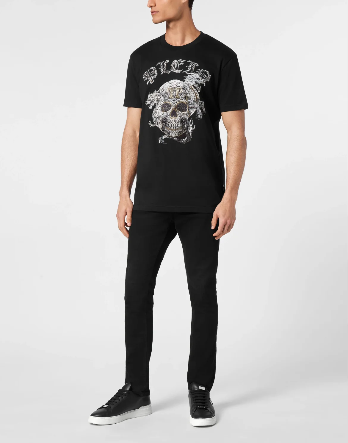 T-shirt Round Neck SS Stones Skull, цвет: Черный