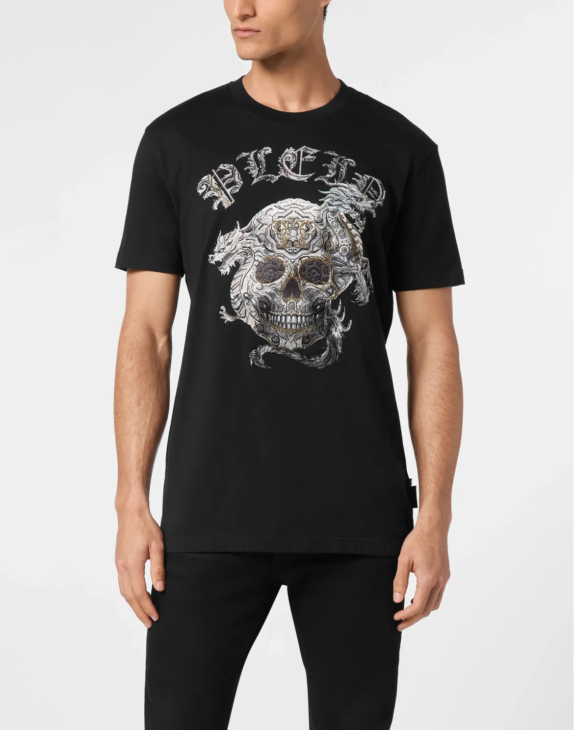 T-shirt Round Neck SS Stones Skull, цвет: Черный