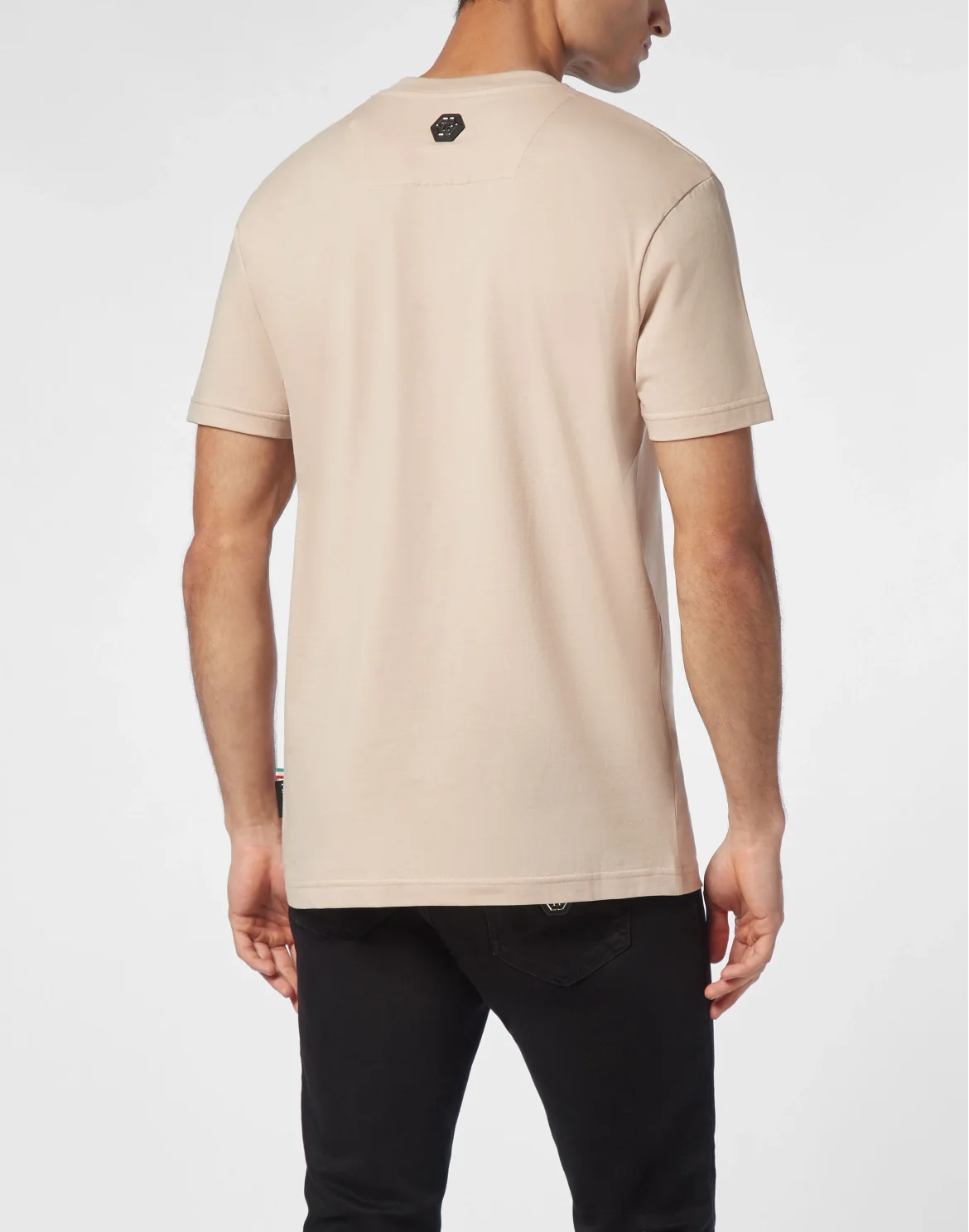 T-shirt Round Neck SS Stones Skull, цвет: Бежевый