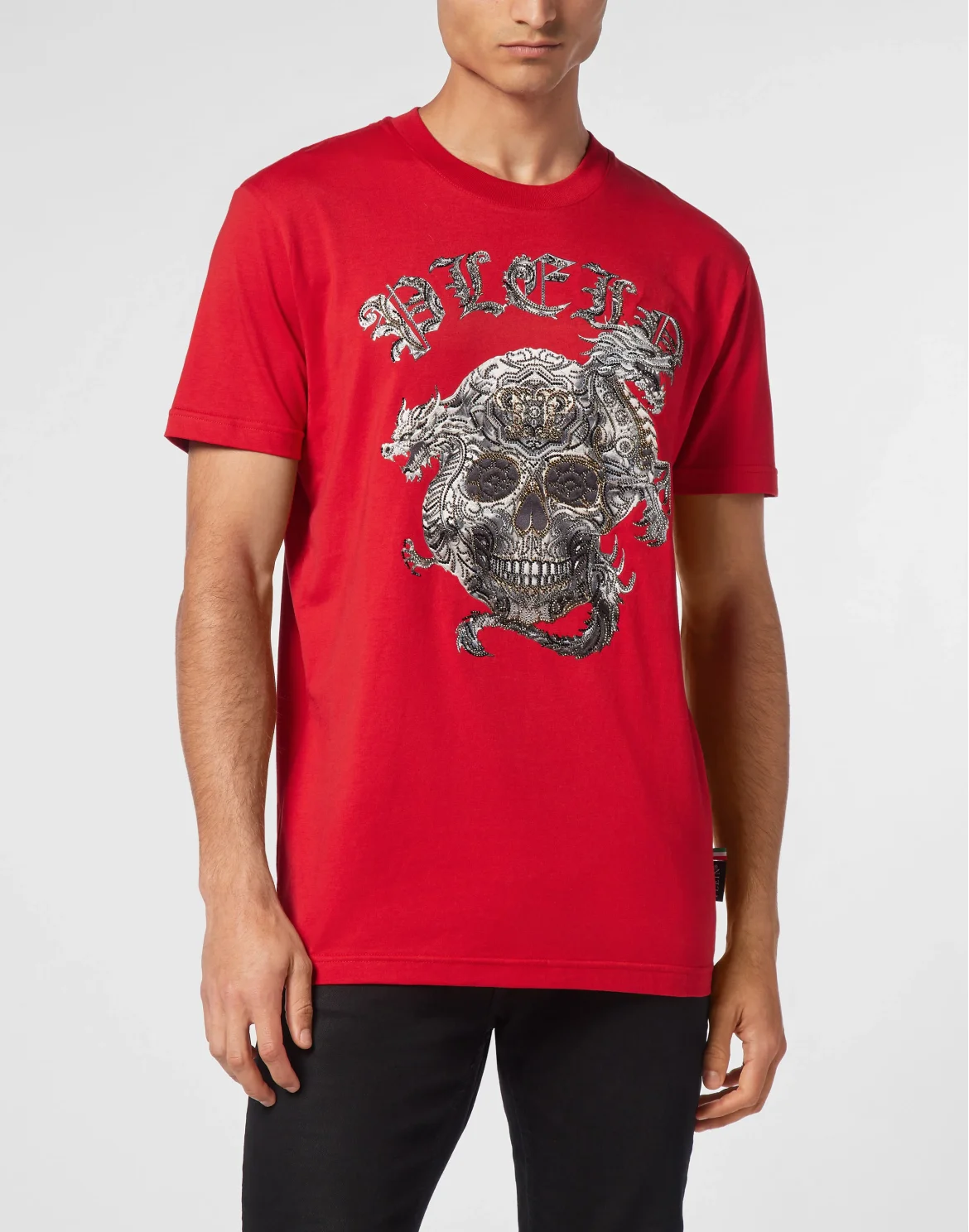 T-shirt Round Neck SS Stones Skull, цвет: Красный