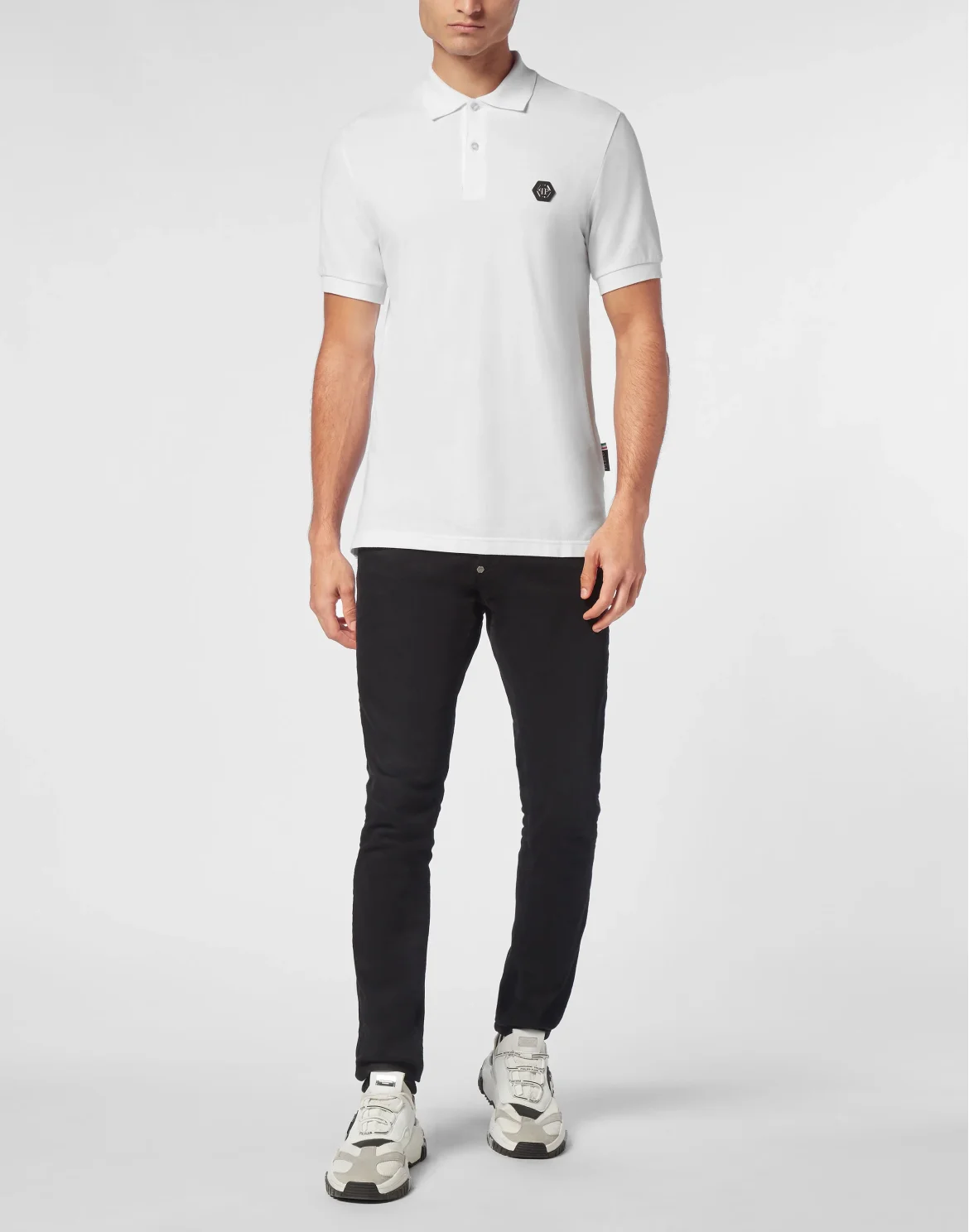 Pique Polo Shirt SS Stones Skull, цвет: Белый