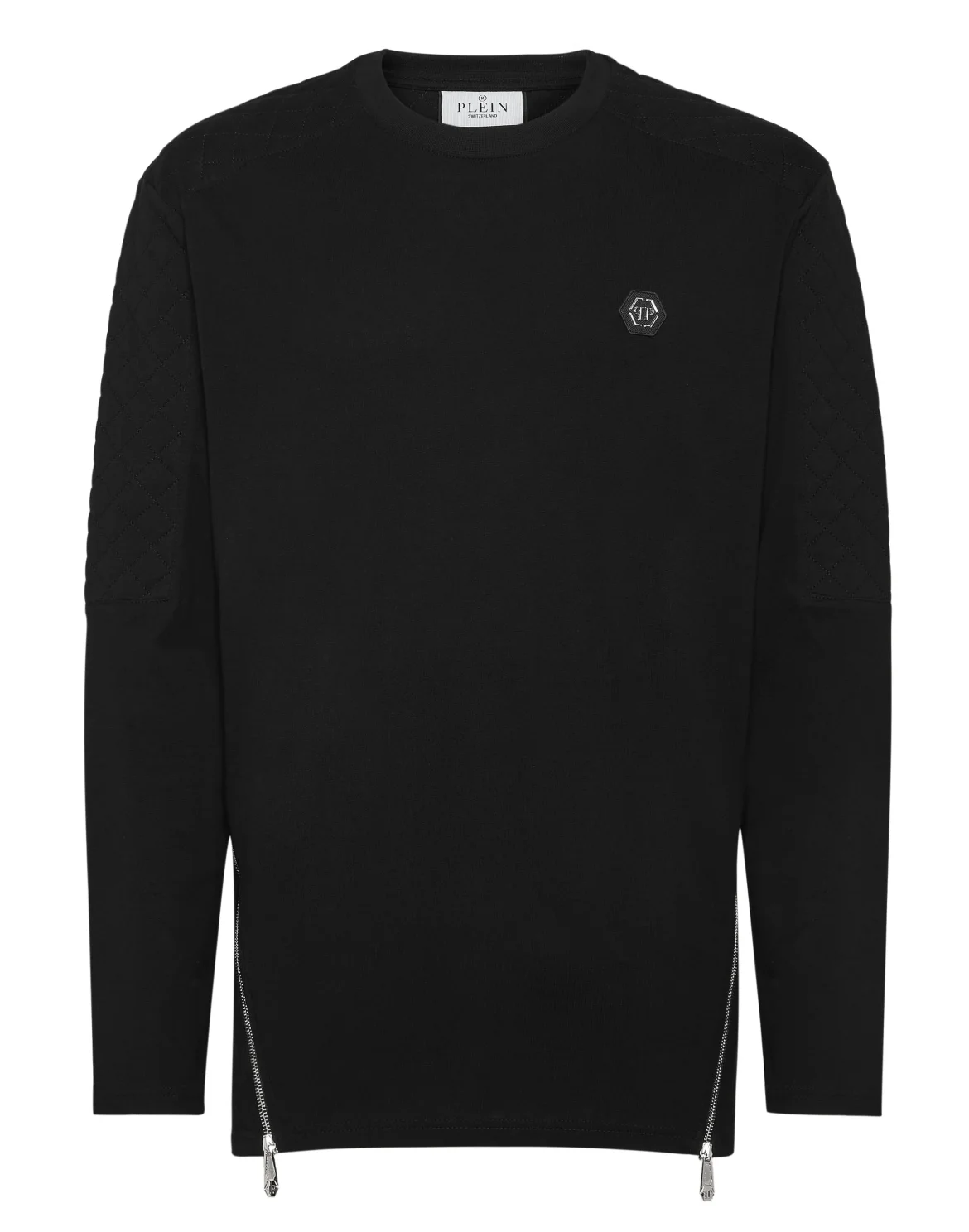 T-shirt Round Neck LS Studs, цвет: Черный