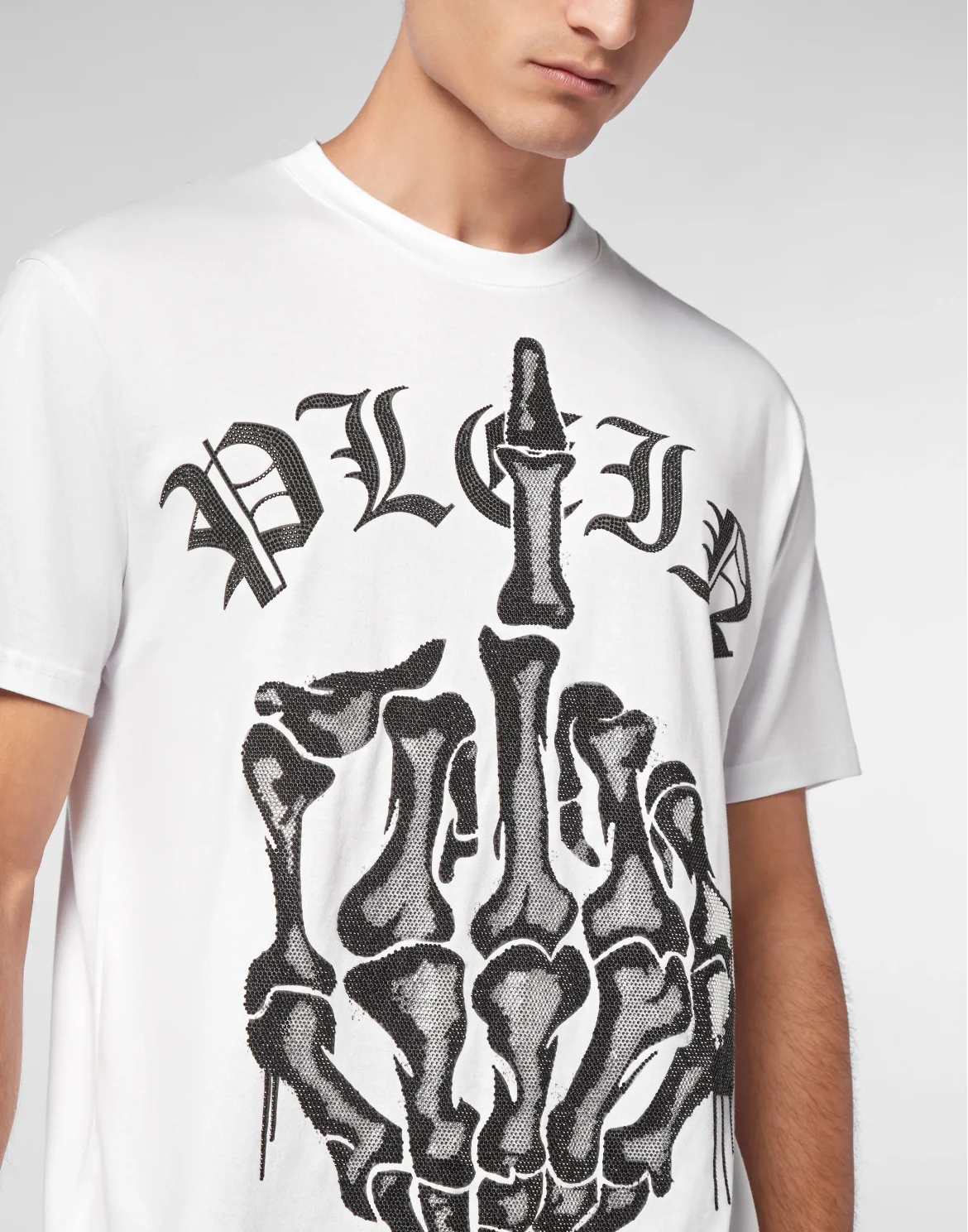 T-shirt Round Neck SS Stones Iconic Plein, цвет: Белый
