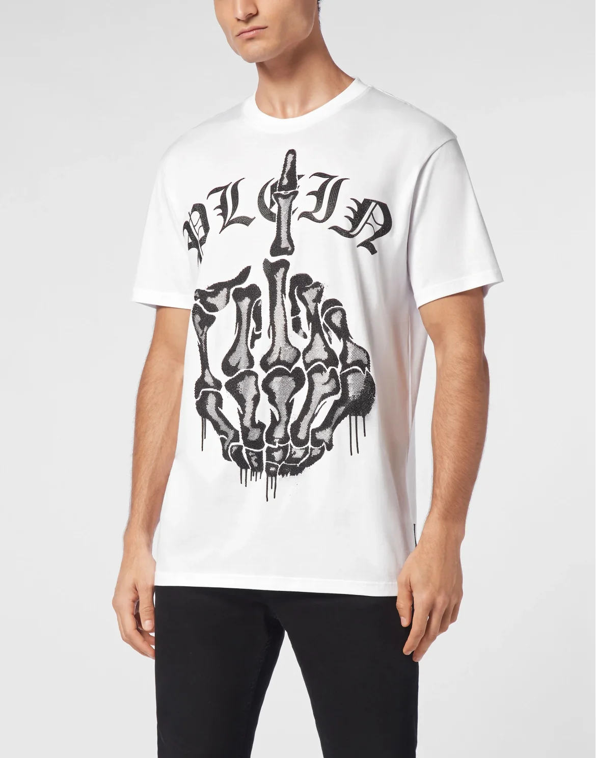 T-shirt Round Neck SS Stones Iconic Plein, цвет: Белый