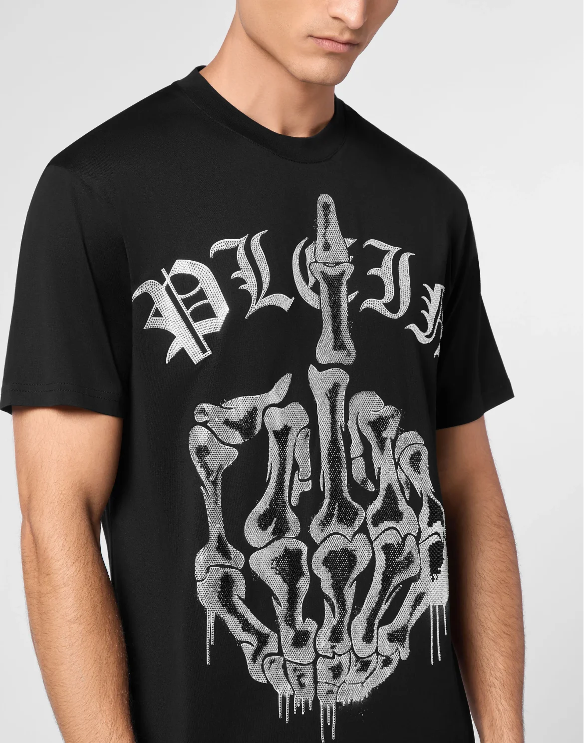 T-shirt Round Neck SS Stones Iconic Plein, цвет: Черный