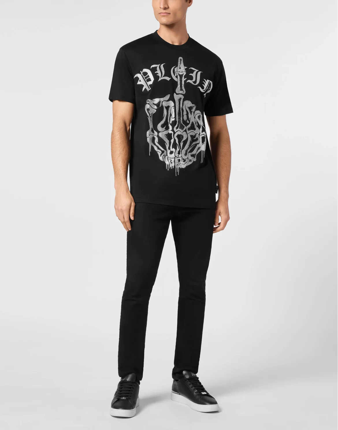 T-shirt Round Neck SS Stones Iconic Plein, цвет: Черный