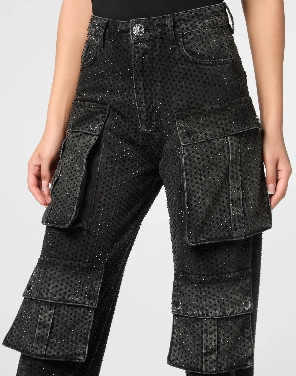 Denim Cargo Trousers Srtass, цвет: Черный