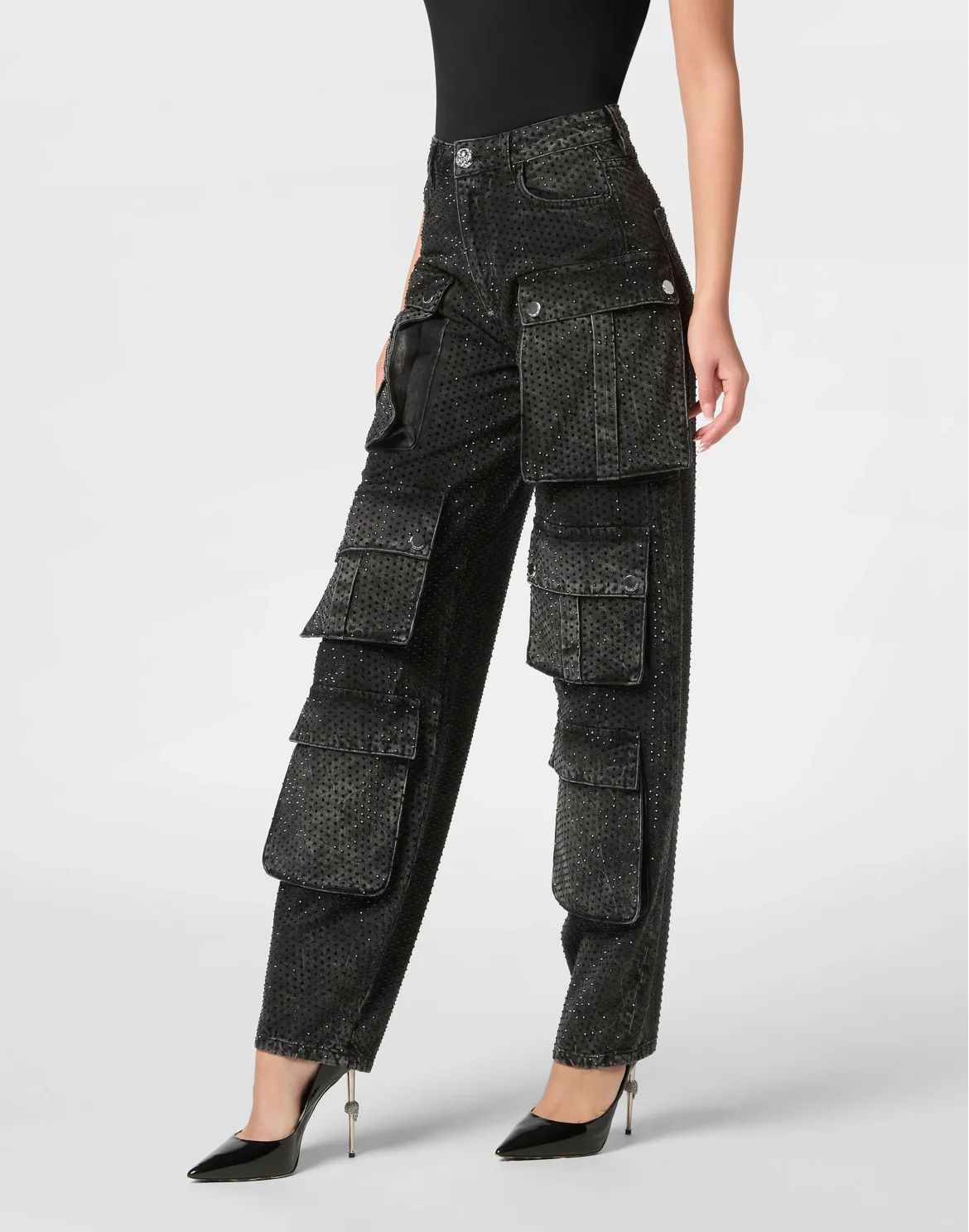 Denim Cargo Trousers Srtass, цвет: Черный