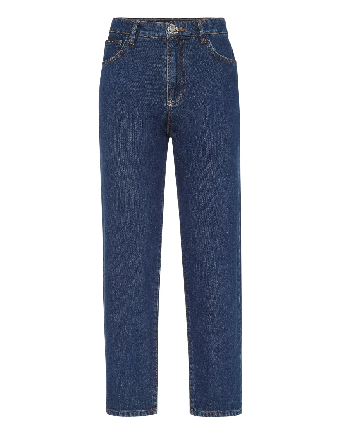 Denim Trousers Mom Fit Hexagon, цвет: Синий