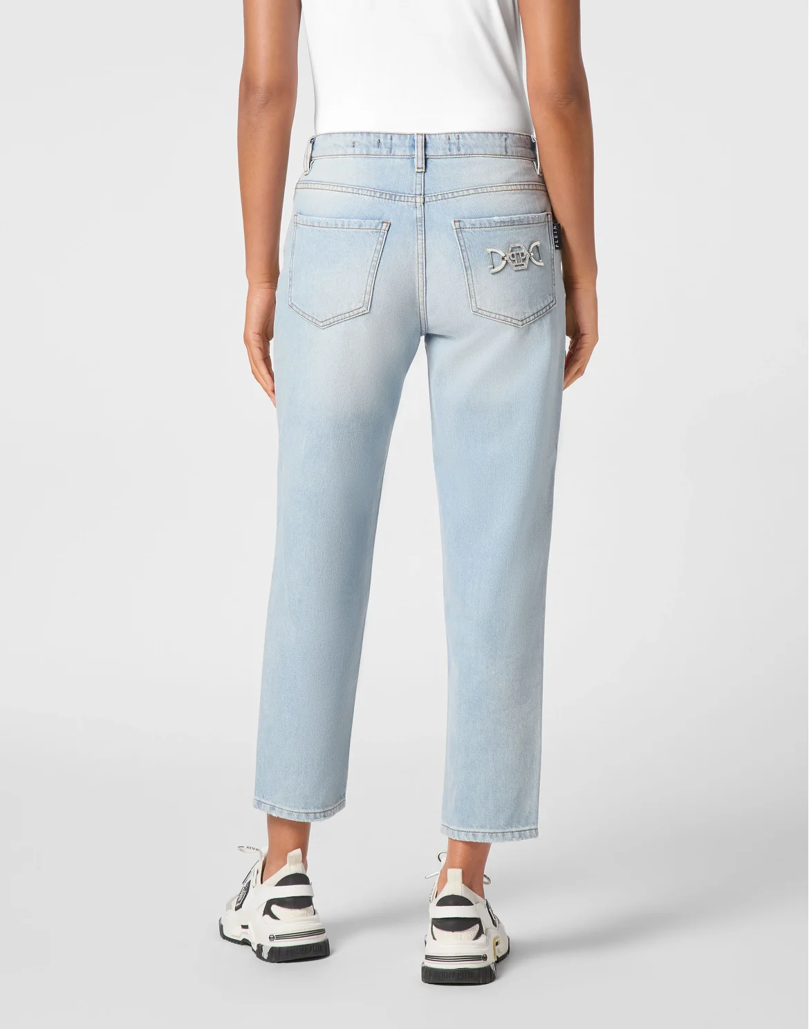 Denim Trousers Mom Fit Hexagon, цвет: Голубой