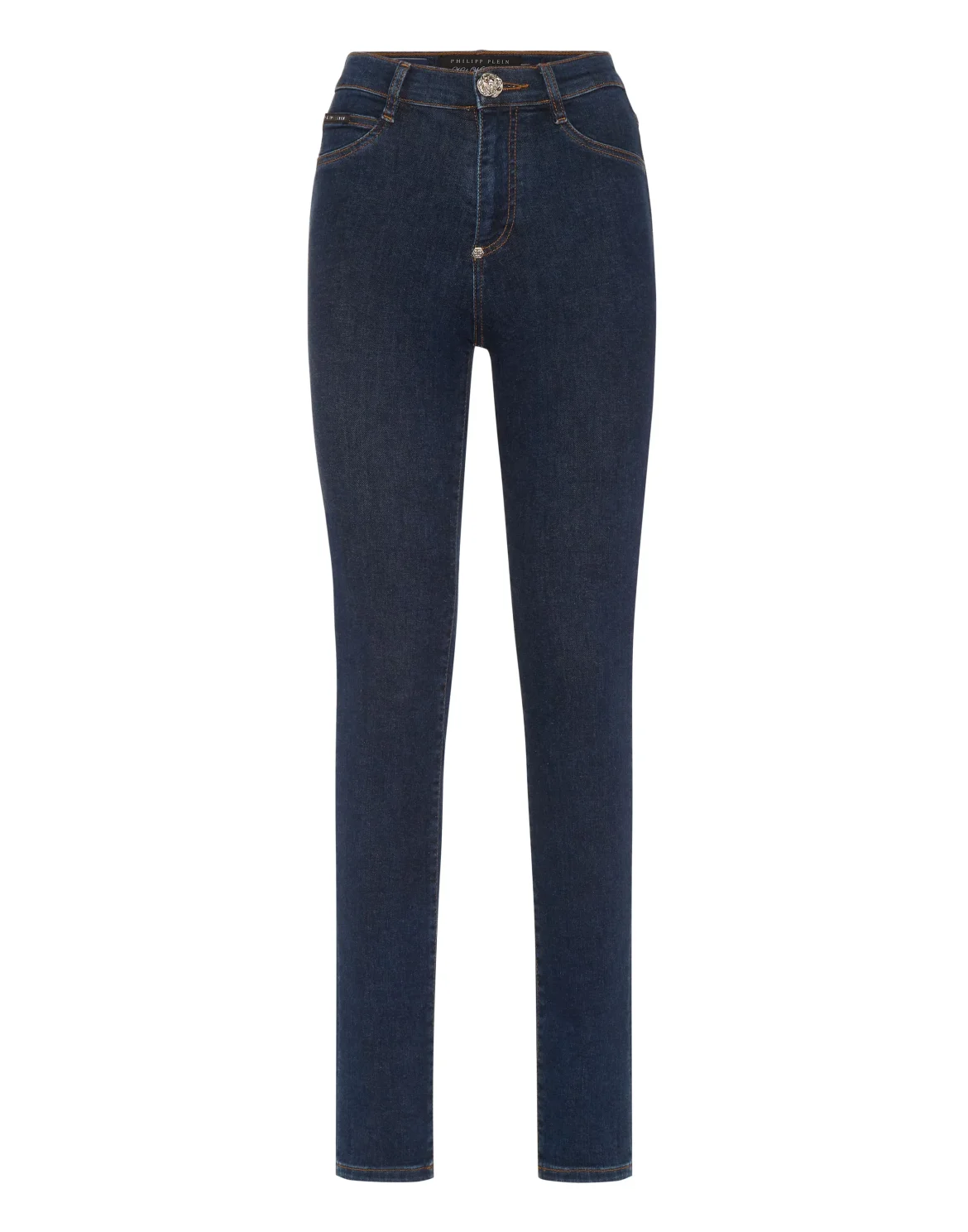 Denim High Waist Jegging Trousers Hexagon, цвет: Синий