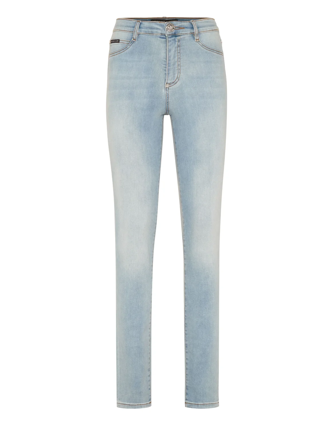Denim High Waist Jegging Trousers Hexagon, цвет: Голубой