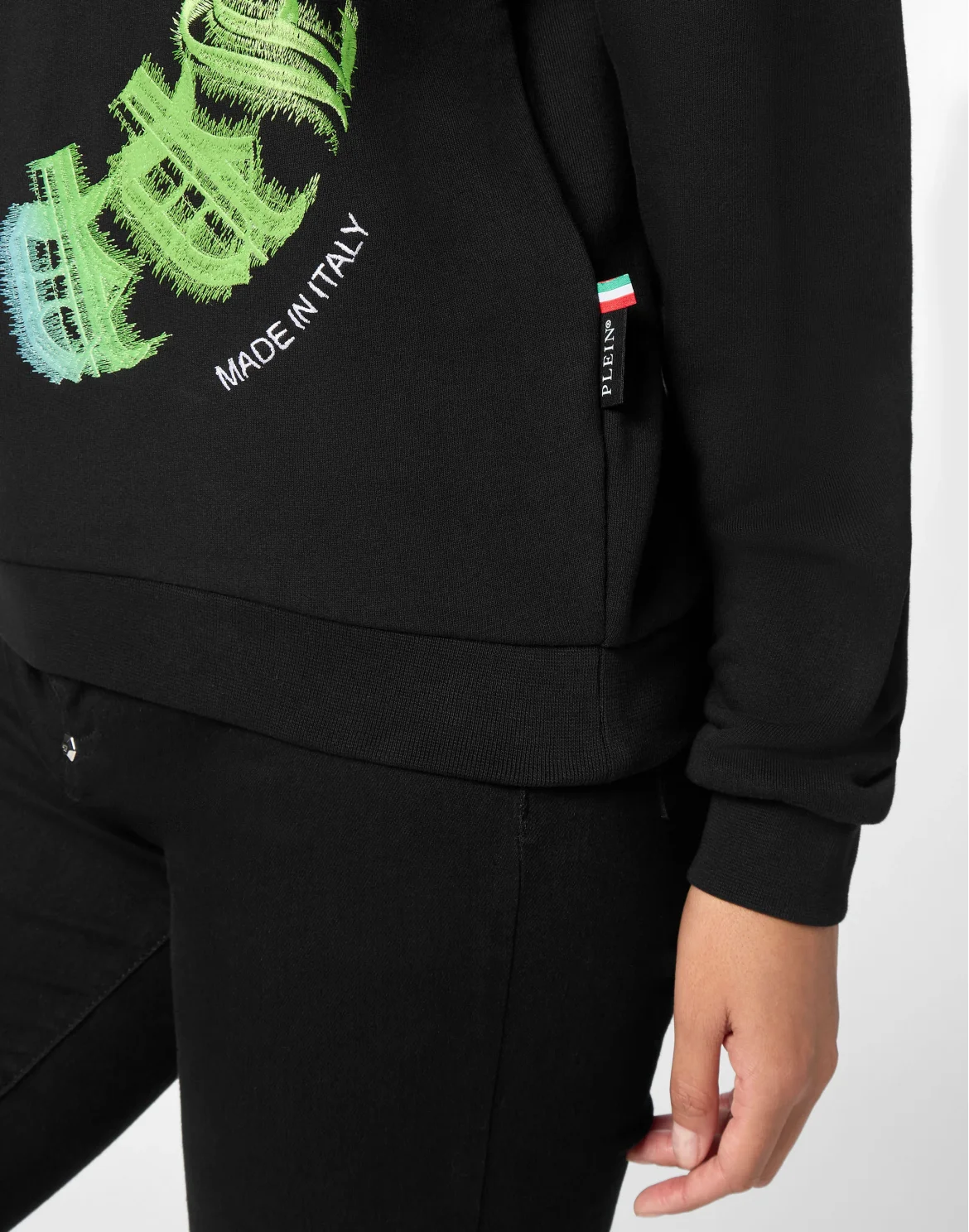 Hoodie Sweatshirt Reinbow Gothic Plein, цвет: Черный