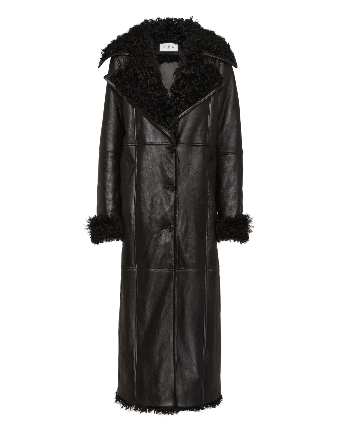 Shearling Coat Long, цвет: Черный