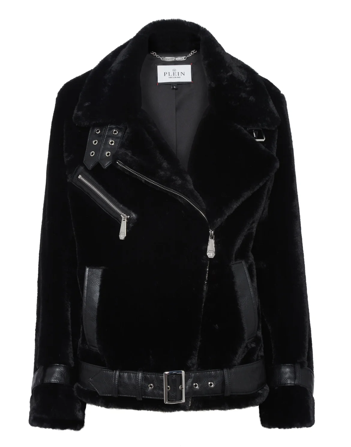 Shearling Eco Fur Coat, цвет: Черный