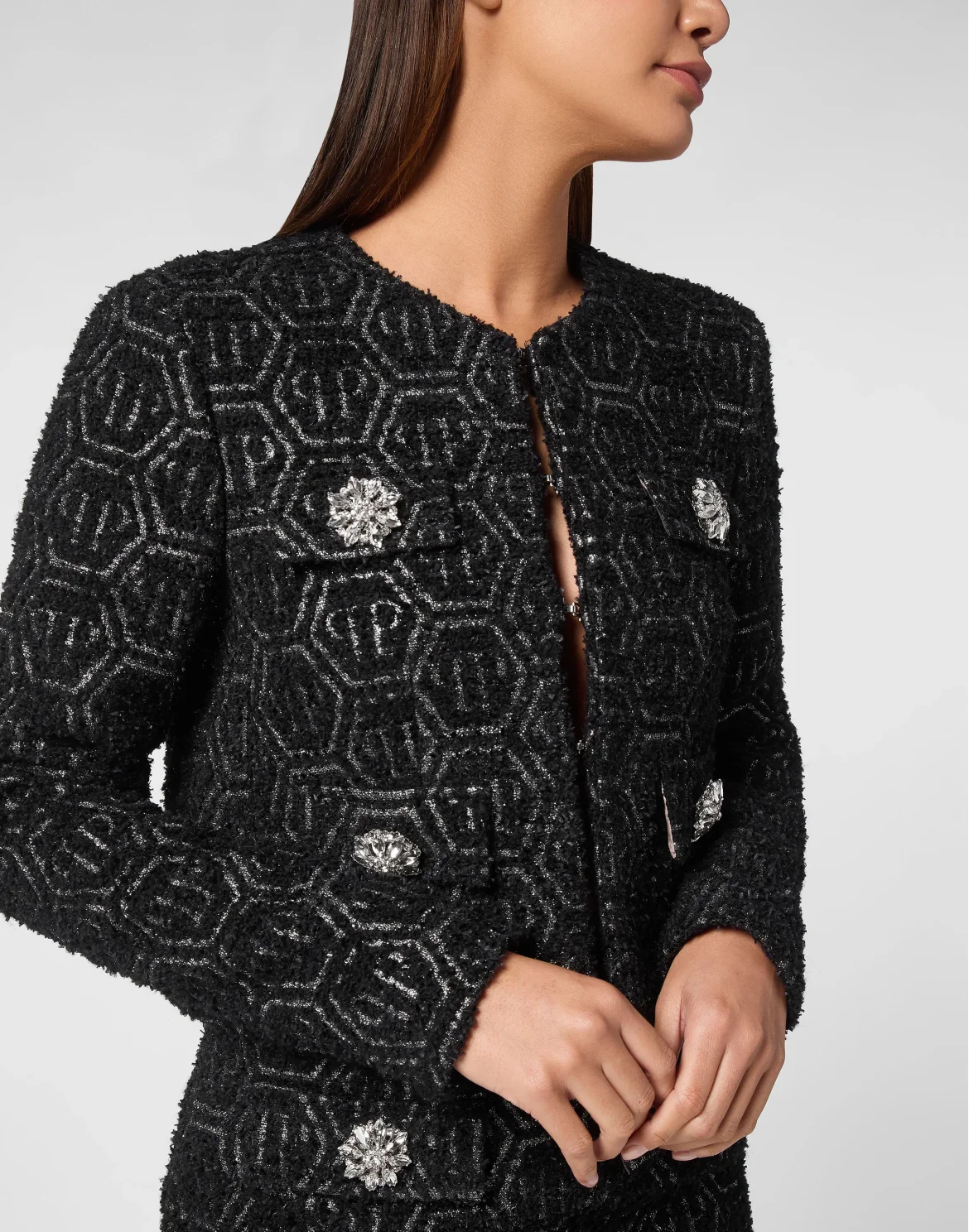 Tweed  Jacket Monogram, цвет: Черный