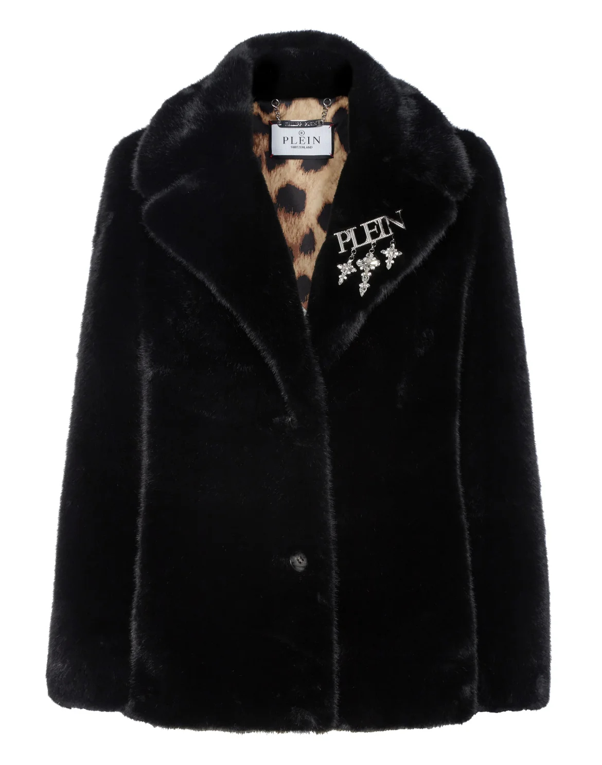 Eco Mink Short Coat Skull&Bones, цвет: Черный