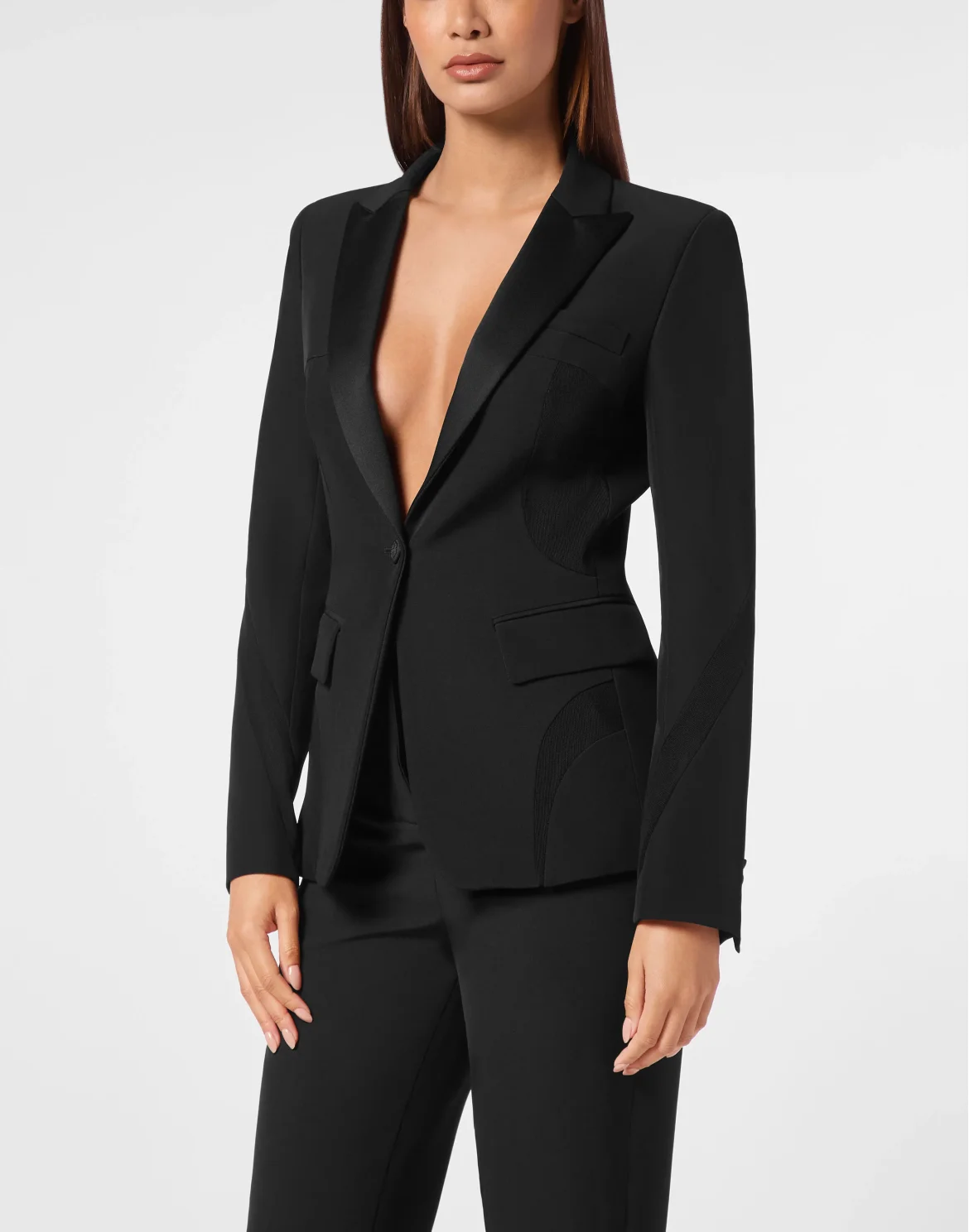 Cady Multicutting Fitted Blazer, цвет: Черный
