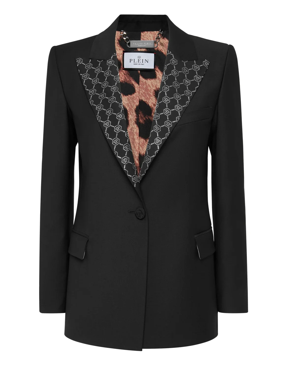Wool Boxy Blazer Strass Monogram, цвет: Черный