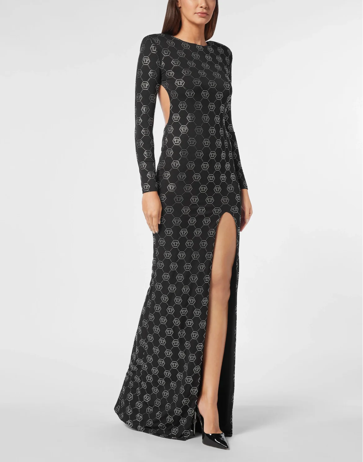 Long Dress Monogram, цвет: Черный