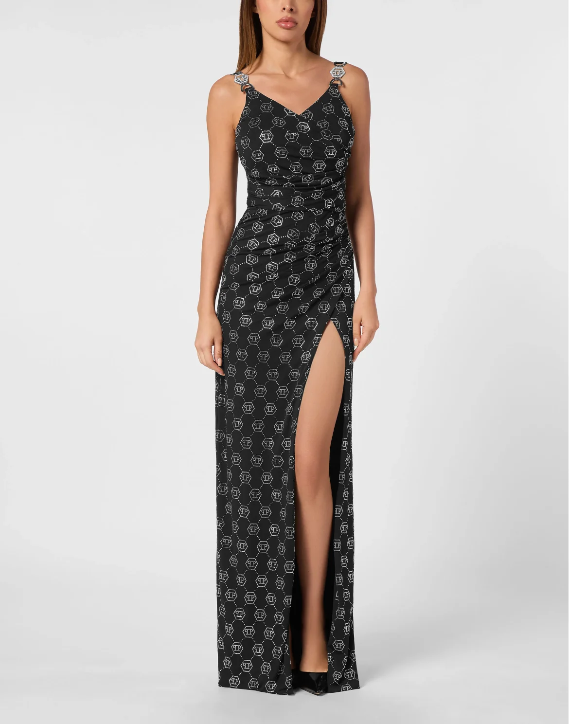 Long Dress Monogram, цвет: Черный