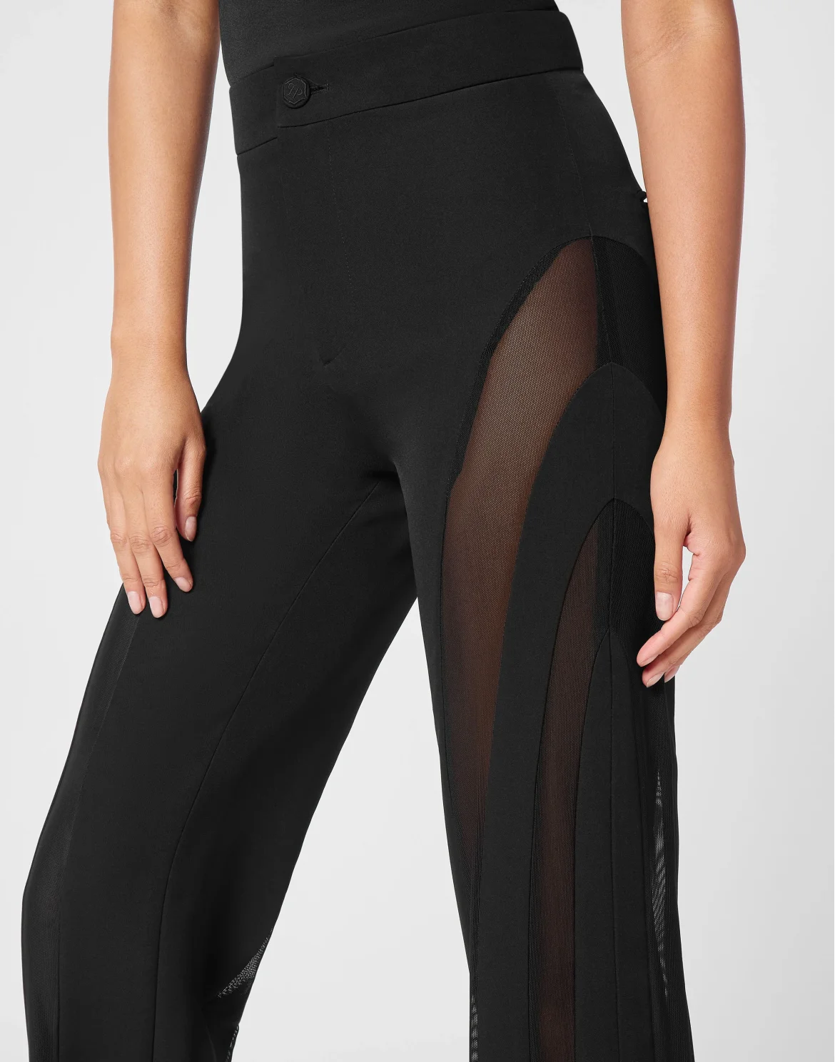 Cady Multicutting Straight Fit Trousers, цвет: Черный