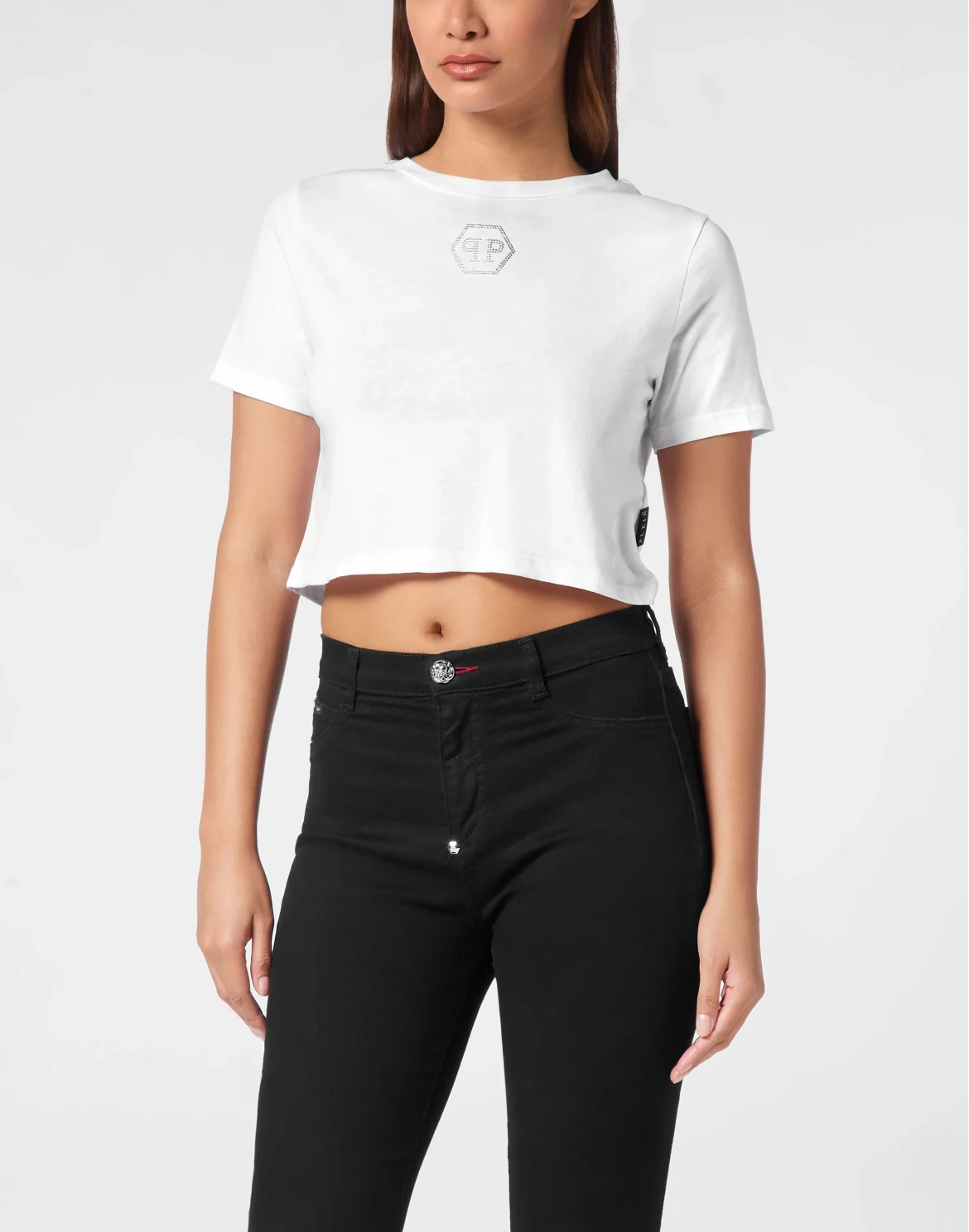 T-shirt Round Neck SS Crystal Hexagon, цвет: Белый