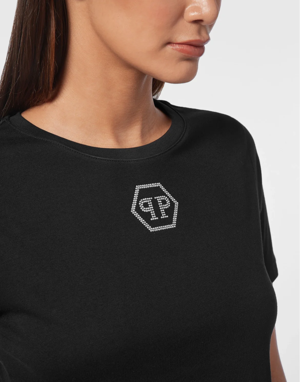 T-shirt Round Neck SS Crystal Hexagon, цвет: Черный