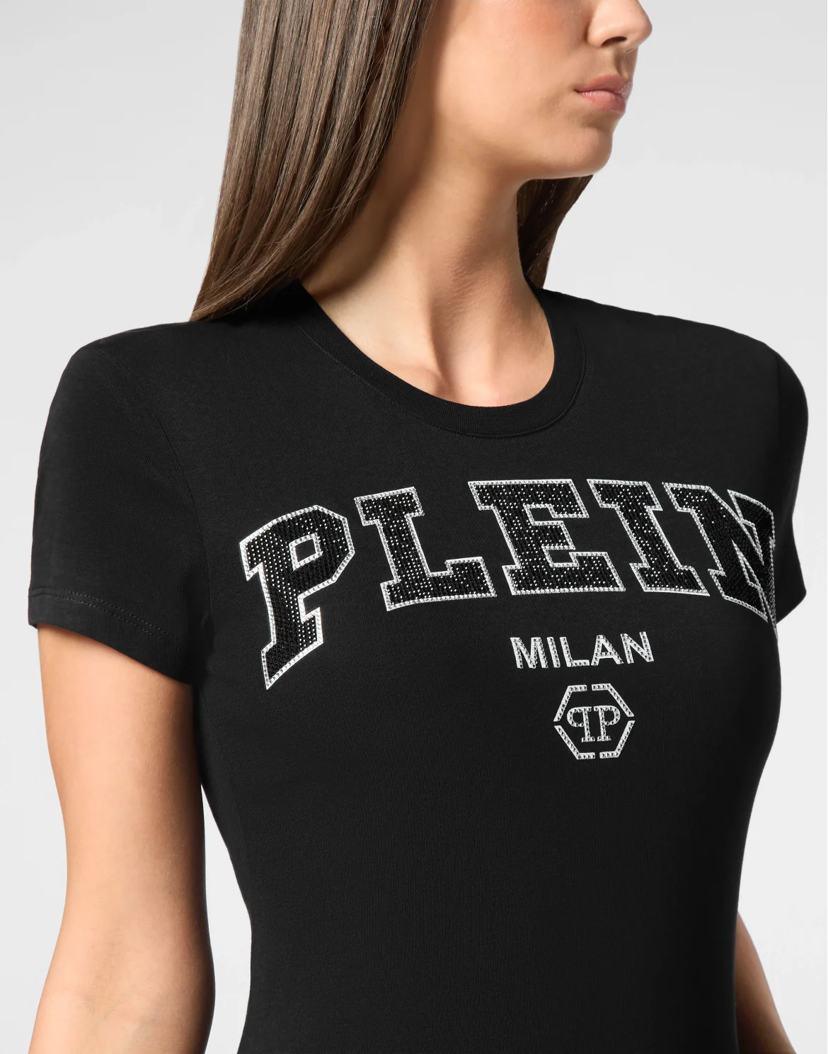 T-Shirt Sexy Pure Strass, цвет: Черный