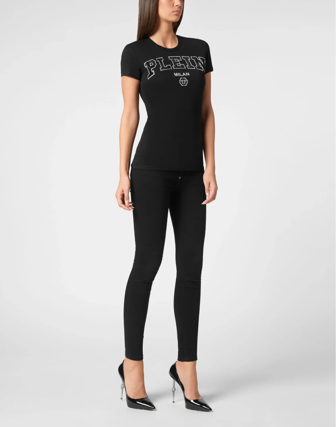 T-Shirt Sexy Pure Strass, цвет: Черный